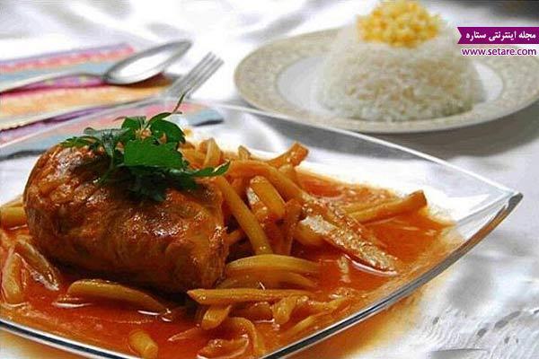 طرز تهیه خورش کنگر با مرغ